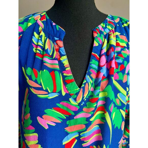 Floral Escapada Living Blouse Size M in blue, green, pink multicolor - Picture 3 of 6